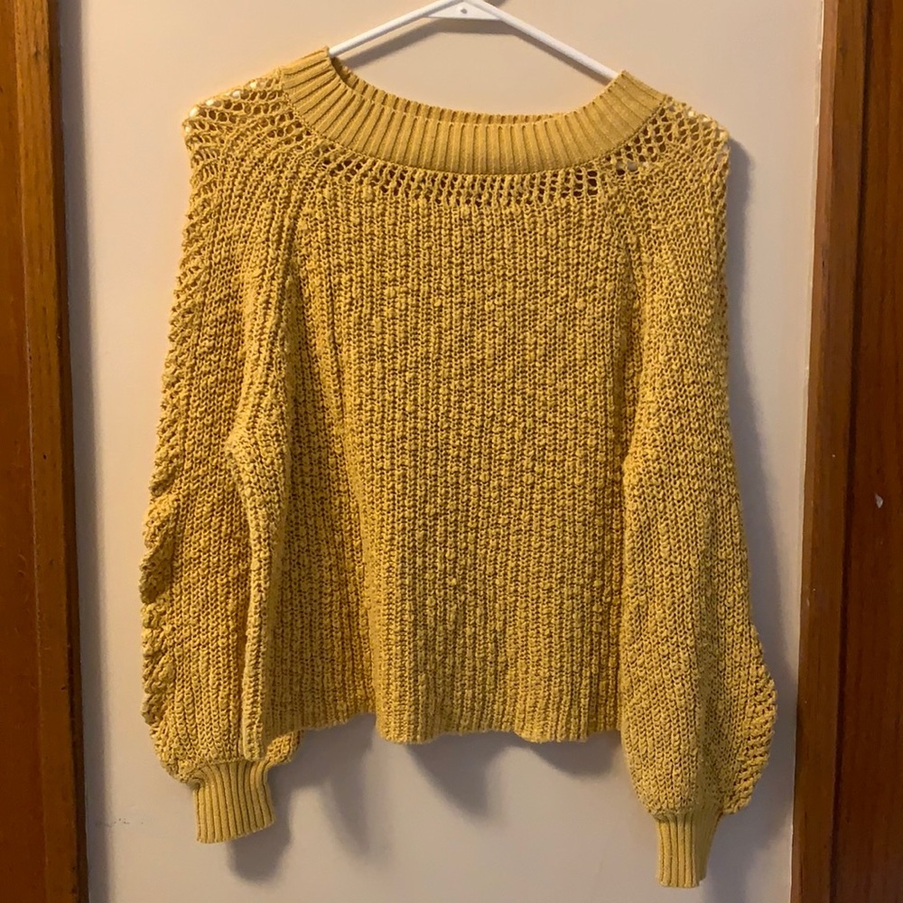 yellow balloon sleeved sweater from francescas